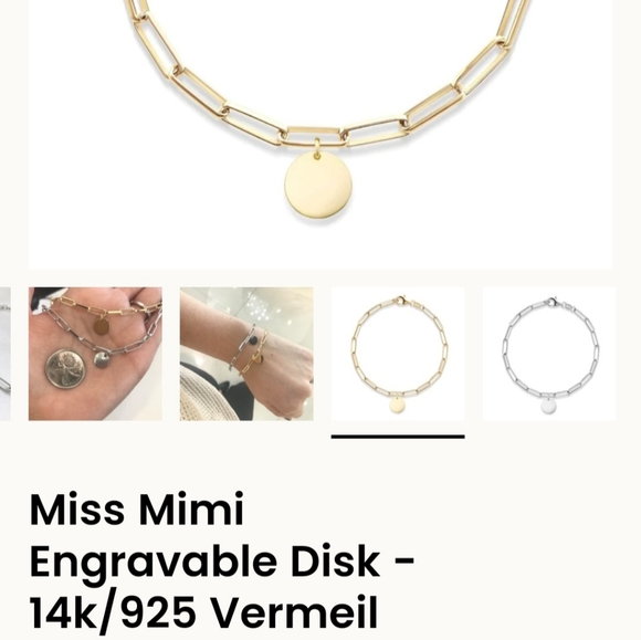 Glitz Boutique Jewelry - Vermeil  Letter S ..paper Clip Bracelet